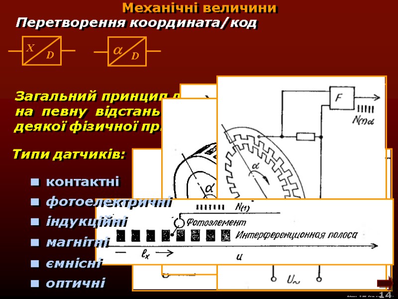 М.Кононов © 2009  E-mail: mvk@univ.kiev.ua Механічні величини Загальний принцип дії - формування при